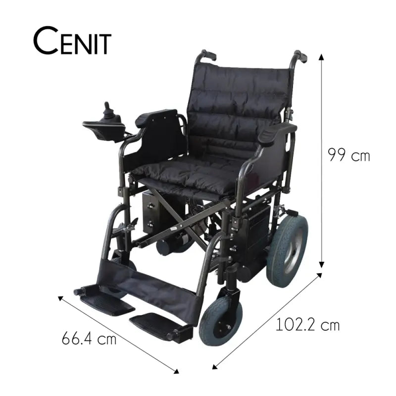 Mobiclinic Faltbarer Elektro-Rollstuhl - Auton. 20 Km - 20Ah - Motor - Stahl - Schwarz - Cenit
