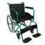 Mobiclinic Folding Wheelchair With Armrests And Footrests Green