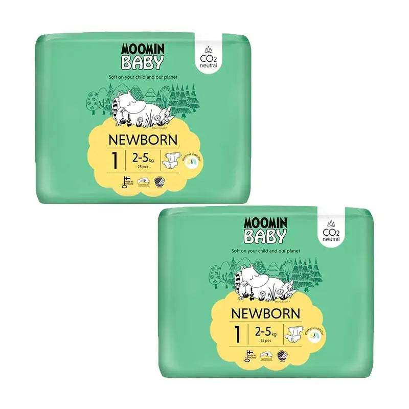 Mumin Baby Windeln Größe 1 , 2 x 25 Stück