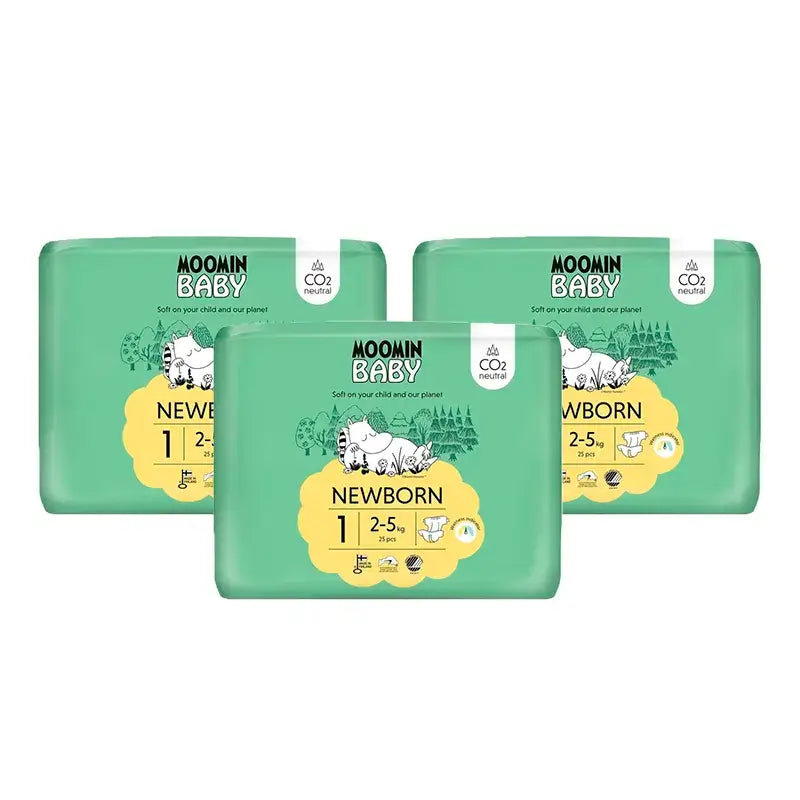 Mumin-Baby-Windeln Größe 1, 3 x 25 Stück
