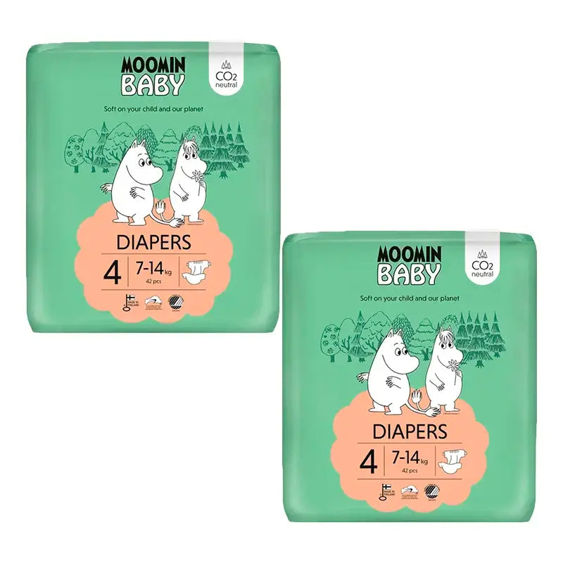 Mumin Baby Windeln Größe 4, 2 x 42 Stück