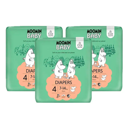 Mumin Baby Windeln Größe 4, 3 x 42 Stück