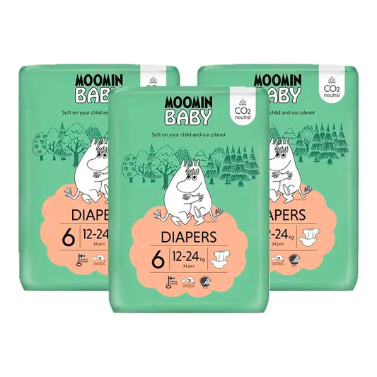 Mumin Baby Windeln Größe 6, 3 x 34 Stück