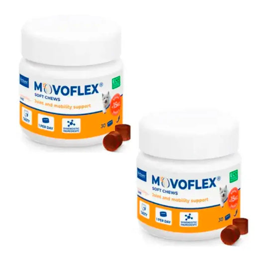 Movoflex Chondroprotector Kleine Hunde bis zu 15 kg, Packung mit 2 x 30 Tabletten