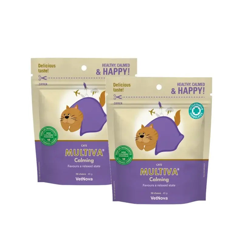 Multiva Calming Cat, 30 Kausnacks, 2er-Pack