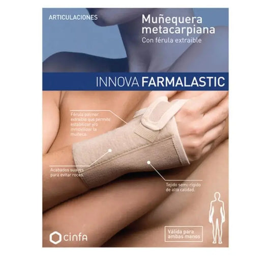 Farmalastic Metacarpal Wrist Orthosis with Removable Splint Beige