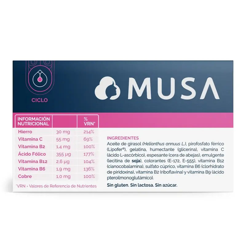 Musa Ferro Eisen Nahrungsergänzungsmittel, 30 Kapseln
