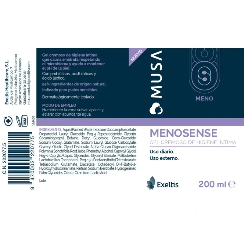 Musa Menosense Intimpflege-Gel, 200 ml
