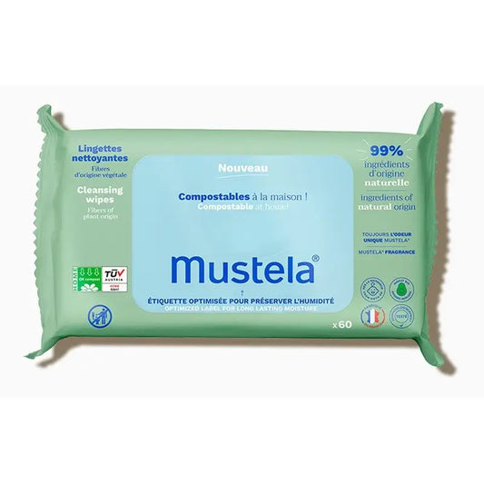 Mustela Reinigungstücher mit Avocado Bio, 60 Stück