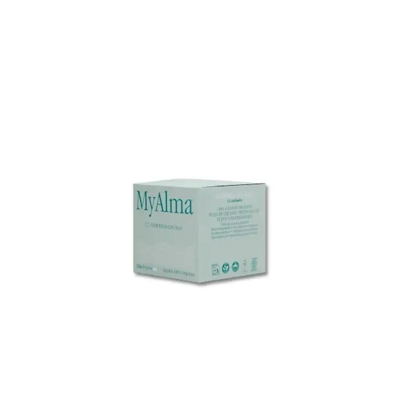 Myalma 100% Bio-Baumwolle Pads Regular , 12 Einheiten