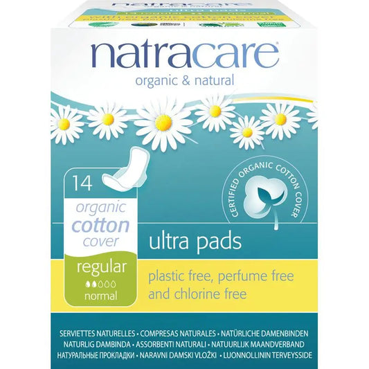 Natracare Compress Regular Wings, 14 pads
