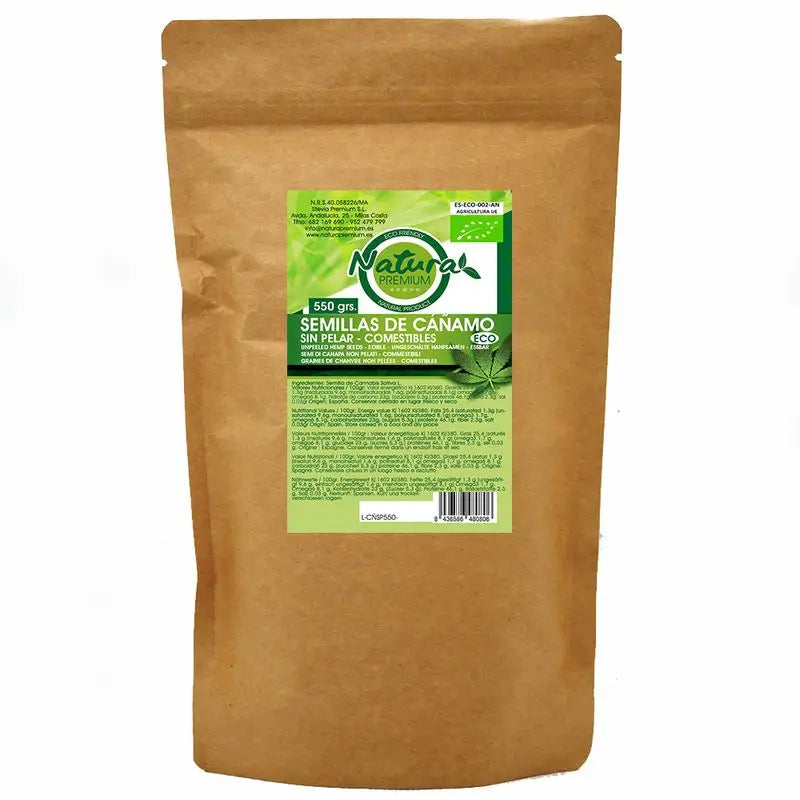Natura Premium Hemp Seed Unpeeled Comestib Bio , 550 g