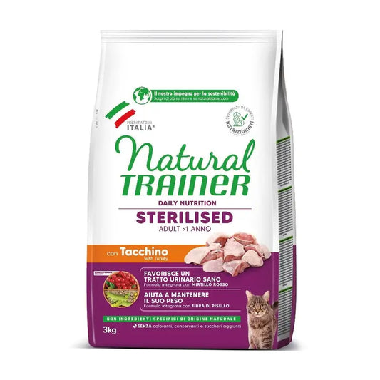 Natural Trainer Feline Adult Sterilisiert 3Kg, Katzenfutter