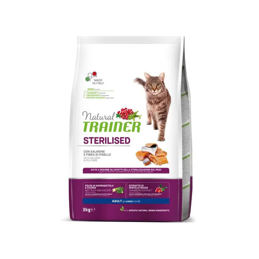Natural Trainer Feline Feline Adult Sterilised Salmon 3Kg, Katzenfutter