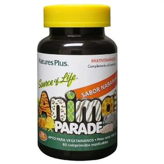 Natures Plus Animal Parade Multiv. Orange, 60 Chewable Tablets