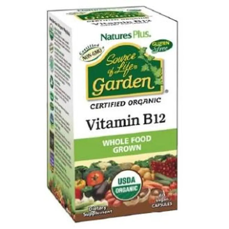 Natures Plus Garden Source Of Life Vitamin B12, 60 Capsules