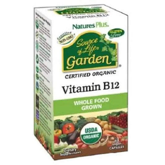 Natures Plus Garden Source Of Life Vitamin B12, 60 Capsules