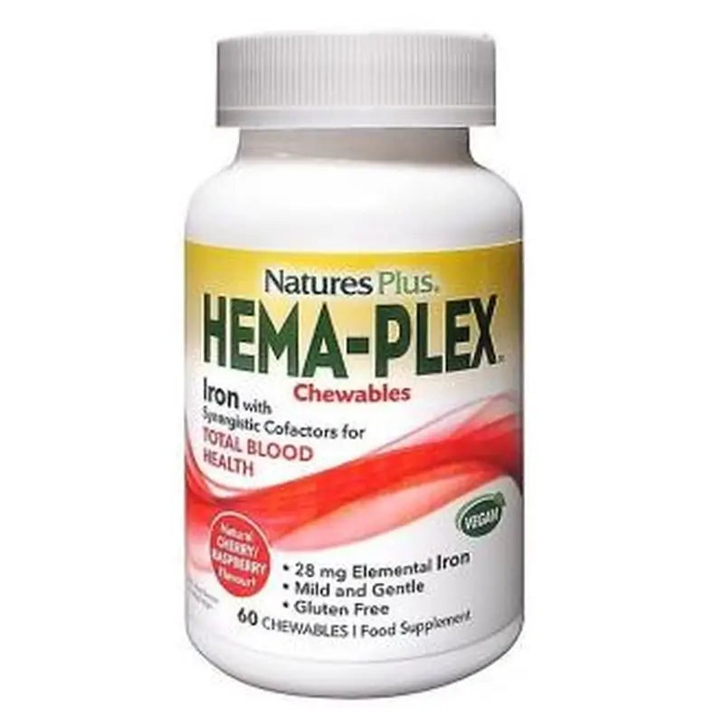 Natures Plus Hema-Plex Chewable, 60 Tablets.