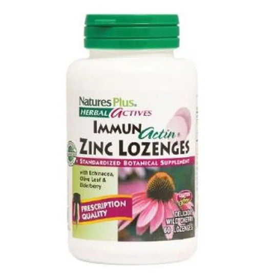 Natures Plus Immunactin Zinc Lozenges, 60 Tablets.