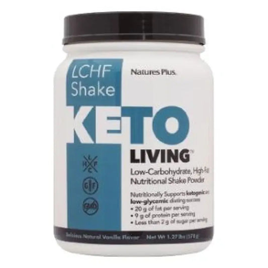 Natures Plus Keto Living Vanilla Milkshake, 578 g
