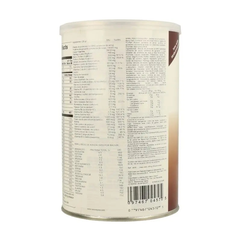 Natures Plus Spiru-Tein Schokolade, 476 g