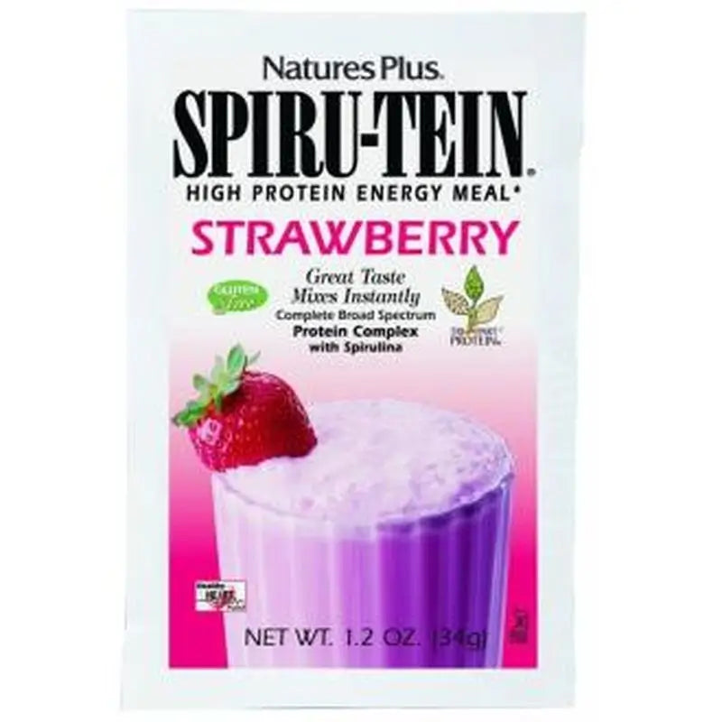 Natures Plus Spiru-Tein Strawberry, 34 g, Envelopes