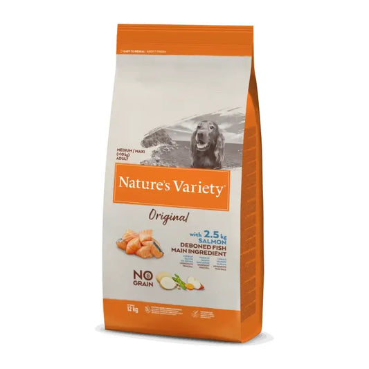 Nature'S Variety Canine Adult Original Md/Mx Lachs 12Kg, Hundefutter