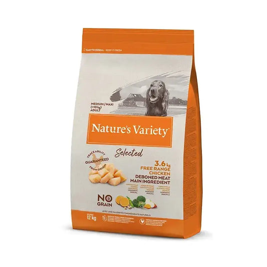 Nature'S Variety Canine Adult Selected Md/Mx Huhn 12Kg, Hundefutter