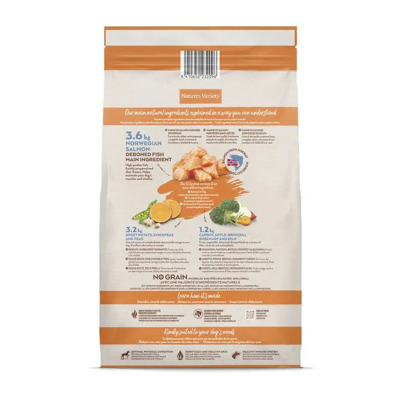 Nature'S Variety Canine Adult Selected Md/Mx Salmon 12Kg, Hundefutter