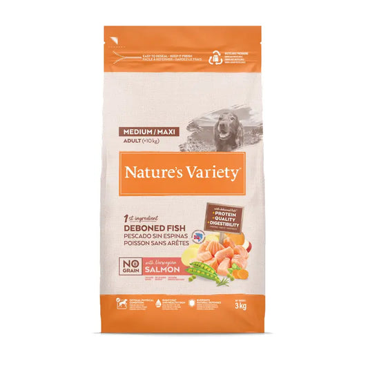 Nature'S Variety Hundefutter, Medium, mit Lachs, naturbelassen, 3 kg