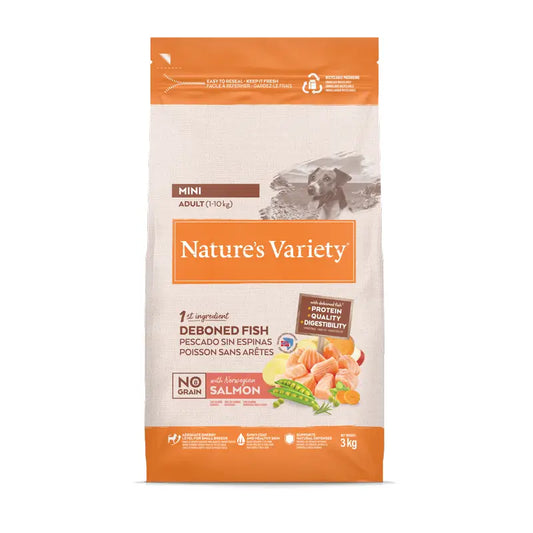 Nature'S Variety Hundefutter, Mini, mit Lachs, naturbelassen, 3 kg