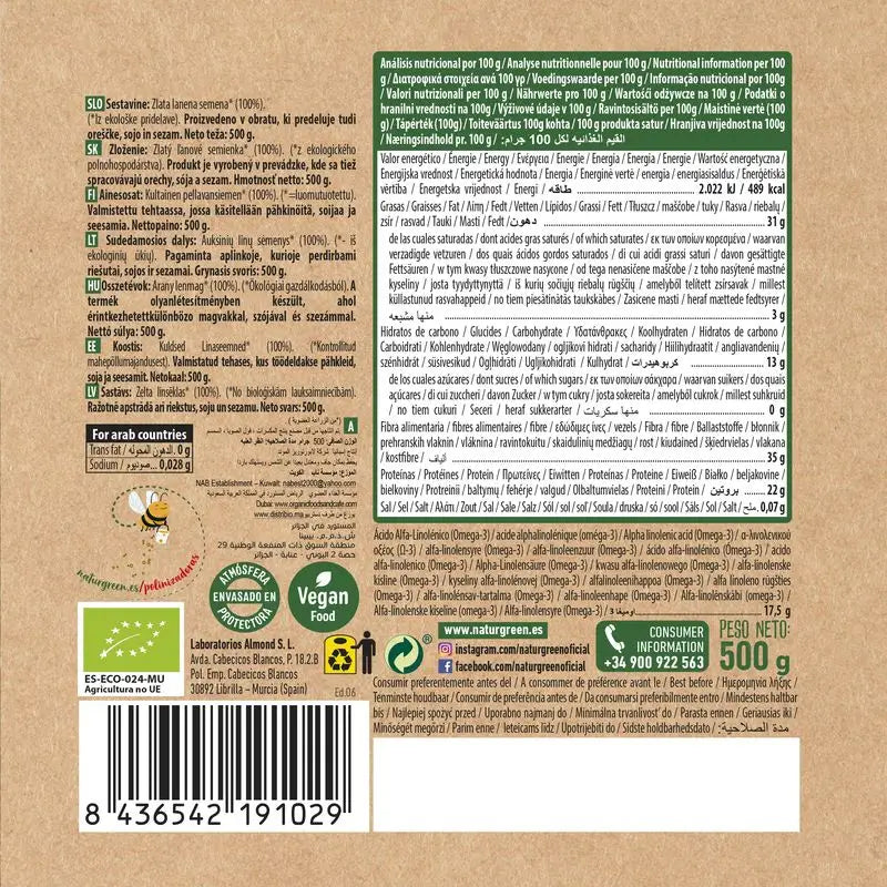 Naturgreen Goldener Flachs Bio, 500 g