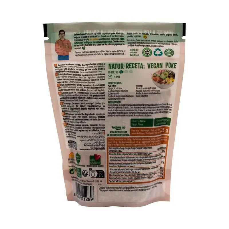Naturgreen Bio gerösteter Sesam, 225 g