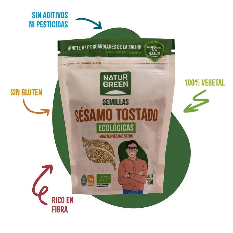 Naturgreen Bio gerösteter Sesam, 225 g