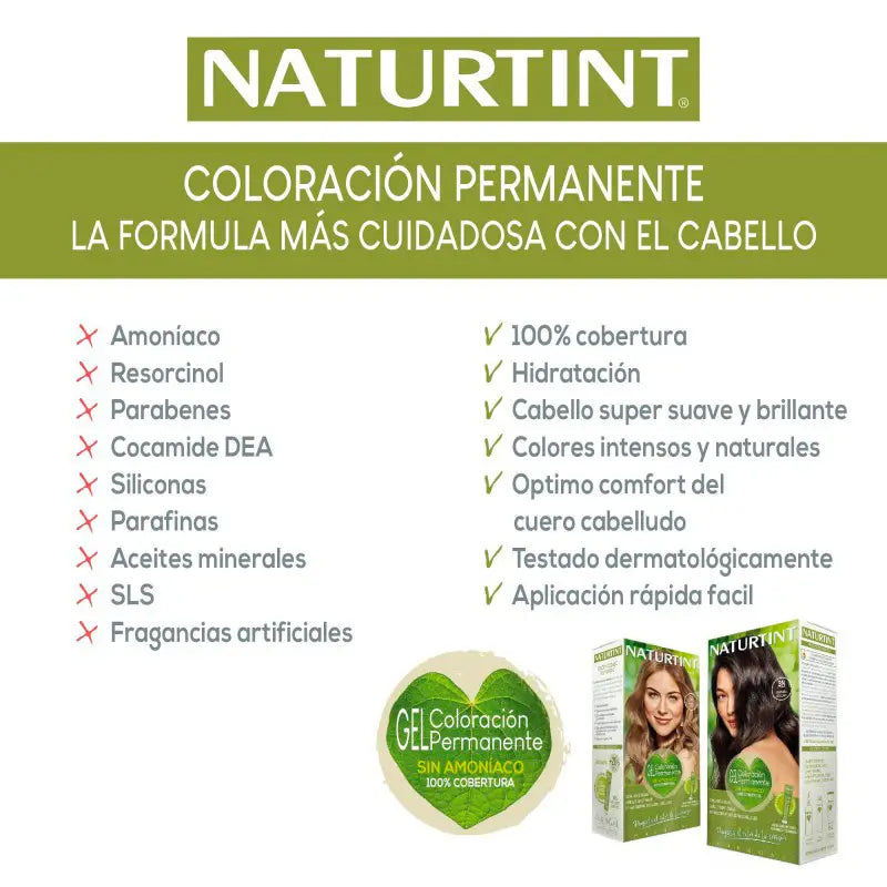 Naturtint Permanente Färbung Permanente Färbung Ammoniakfreier Farbstoff 6.31 - Intensives Mandelbraun