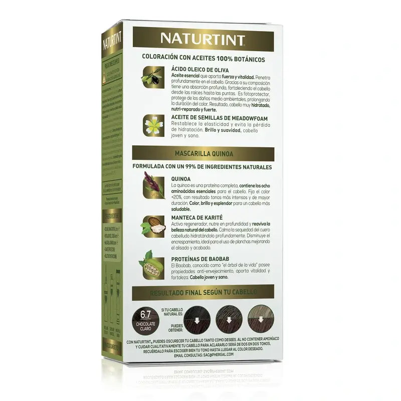 Naturtint Permanente Färbung Permanente Färbung Ammoniakfreie Färbung 6.7 - Light Chocolate