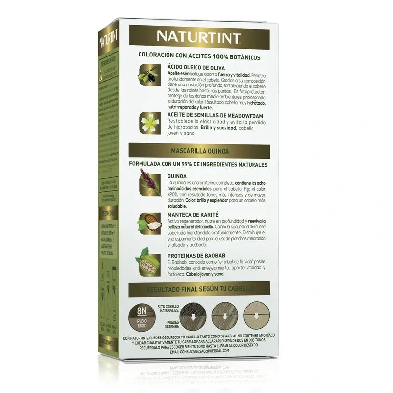 Naturtint Permanente Färbung Permanente Färbung Ammoniakfreier Farbstoff 8N - Weizenblond