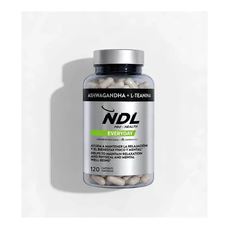 Ndl Pro-Health Ashwagandha Ksm-66 aus biologischem Anbau + L-Theanin, 120 Kapseln
