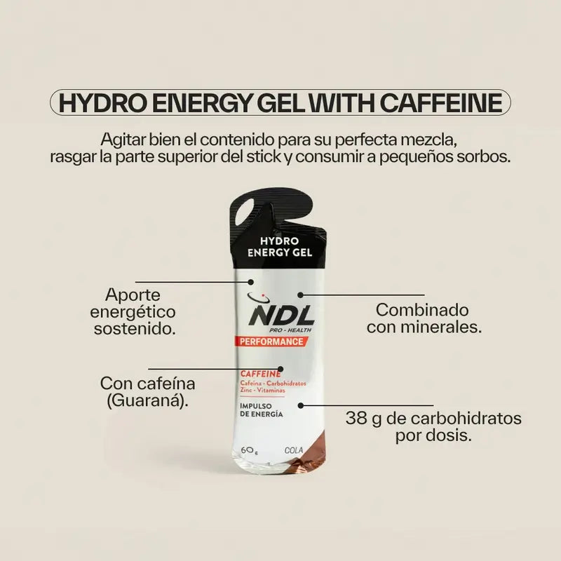 Lloyd Pro-Gesundheit Koffeinhaltiges Energie-Gel Cola-Geschmack, Packung 12x60 Gramm