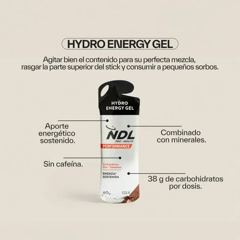 Lloyd Pro-Gesundheit Koffeinfreies Energie-Gel Cola-Geschmack, Packung mit 12x60 Gramm