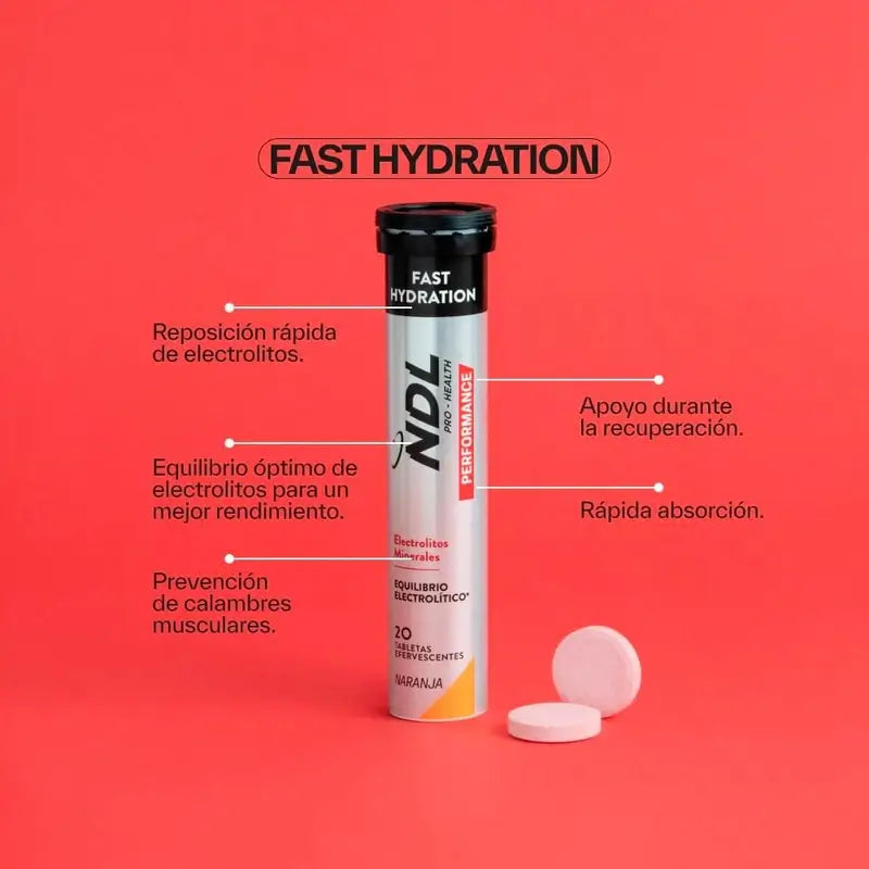 Lloyd Pro-Gesundheit Schnelle Flüssigkeitszufuhr Brausetabletten mit Orangengeschmack, 2er Pack, 40 Tabletten
