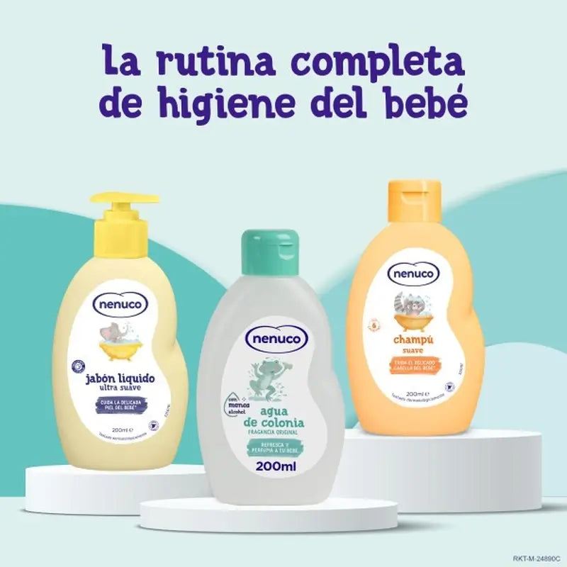 Nenuco Baby Pack Babytrage Frosch, mit Kölnisch Wasser, Seife und Shampoo, 3x200ml