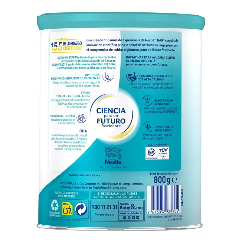 Nestlé Nan Optipro 2 Formula Milch, 800g