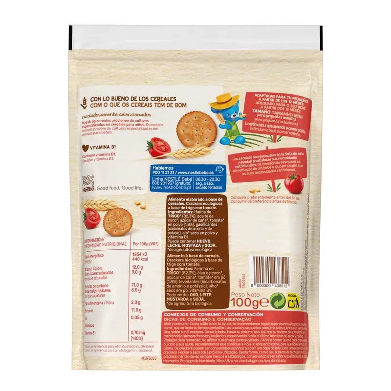 Nestlé PequeCrackers Tomate, 100 g