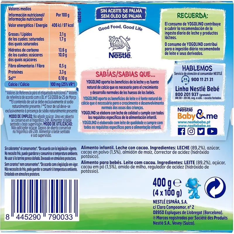 Yogolino Kakao , 4x100g