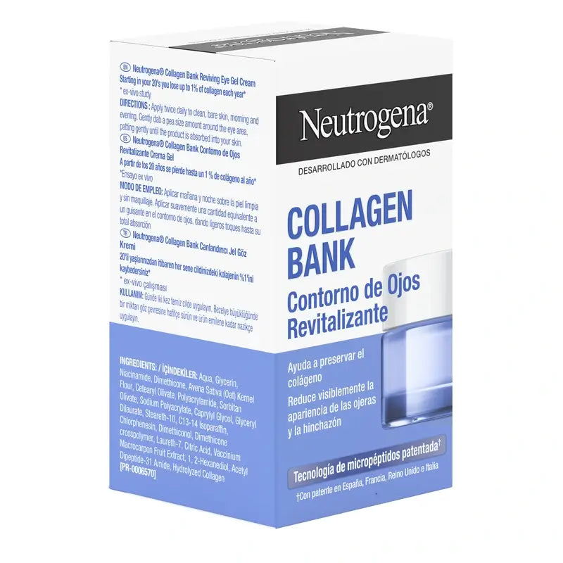 Neutrogena Collagen Bank Revitalisierende Augencreme Gel , 15 ml