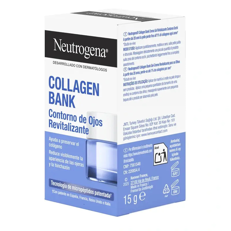 Neutrogena Collagen Bank Revitalisierende Augencreme Gel , 15 ml