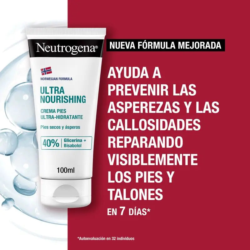 Neutrogena Ultra-Feuchtigkeitscreme für trockene und raue Füße, 100 ml