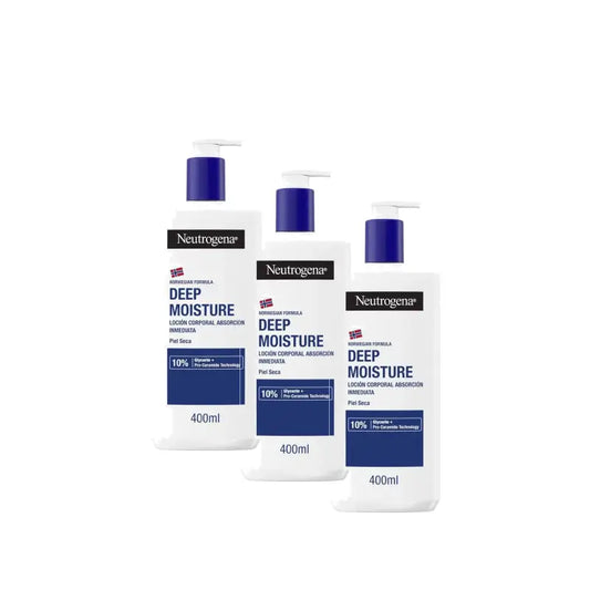 Neutrogena Feuchtigkeitscreme für trockene Haut, 3er-Pack à 400 ml