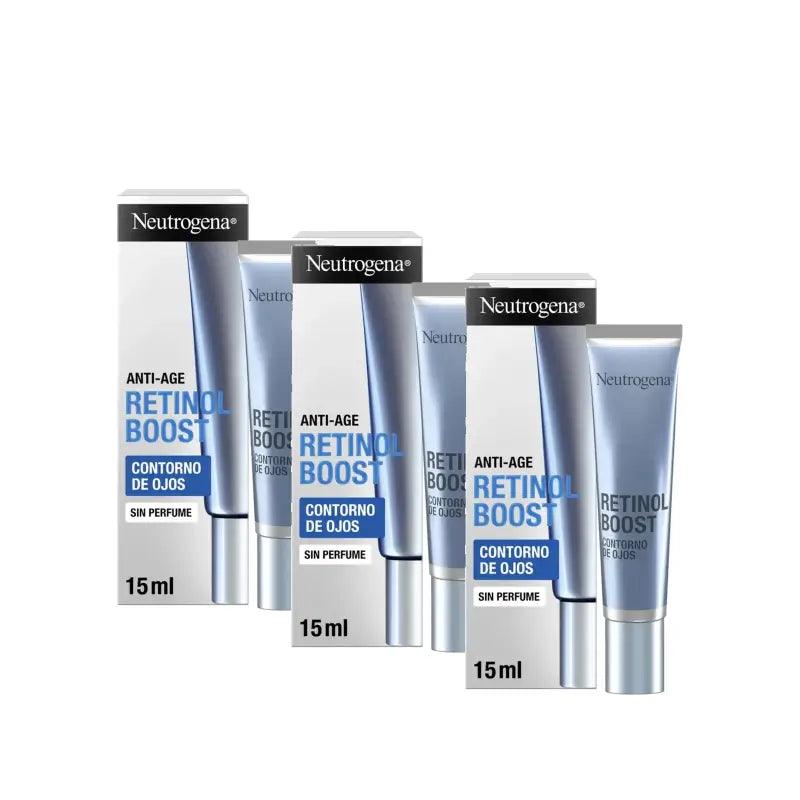 Neutrogena Retinol Boost Anti-Falten-Augencreme, 3er-Pack à 15 ml